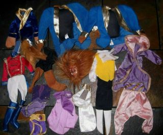 Barbie Doll Clothes - 14pc Assorted Age Disney Ken Costume Outfits