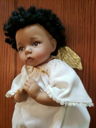 Ashton Drake Angel Face Baby Girl Doll African American Pre - Owned Dianna Effner