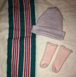 Newborn Baby Or Reborn Doll Hospital Set - Hat,  Receiving Blanket & Pink Socks