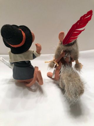Annalee Thanksgiving Pilgrim Mouse & Indian Squirrel Holiday Collectible 3