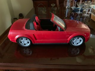 Barbie Red Toy Ford Mustang Gt Convertible Car 2003 Made By Marrel