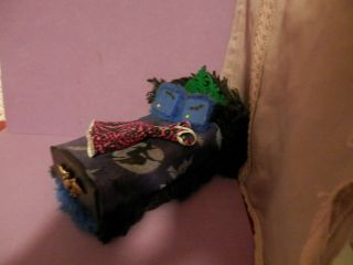 dollhouse miniature 1/12 scale witches bed with party dress 3