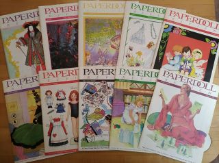 Vintage 10 Paper Doll Review Magazines Back Issues Larry Bassin Helen Page