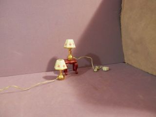 Dollhouse Miniature 1/2 Scale 12 Volt Table Lamps