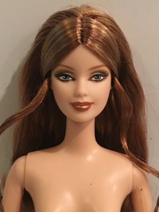 Nude Barbie Doll Birthstone Mackie Light Brown Hair For Ooak Topaz Nov