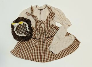 American Girl Doll Addy Retired Plaid Birthday Dress And Accessories Civil War