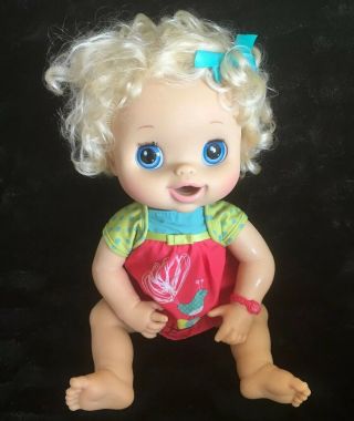 Hasbro Baby Alive Blonde Hair Doll Real Surprises Talks Eats Pees Poops 2010