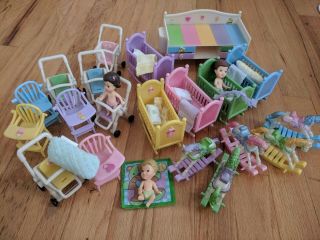 Mga 5sies Quints Baby Dollhouse Nursery Miniature Babies Beds Blankets Doll