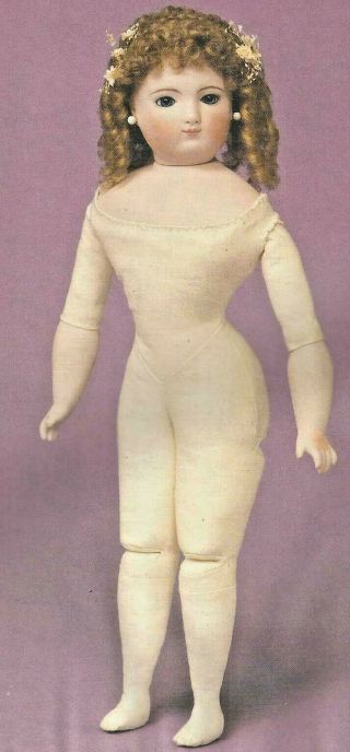 10&12&14 " Antique French Fashion Lady Doll Cloth/leather W/gussets Body Pattern