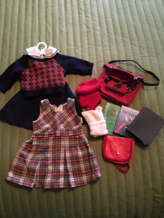 American Girl Doll Molly Mcintire Dresses And Accessories Plus Glasses