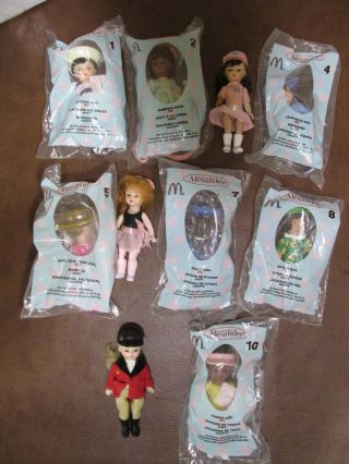 2005 Madame Alexander Complete Set 10 Figures Doll Mcdonalds 7 Mip