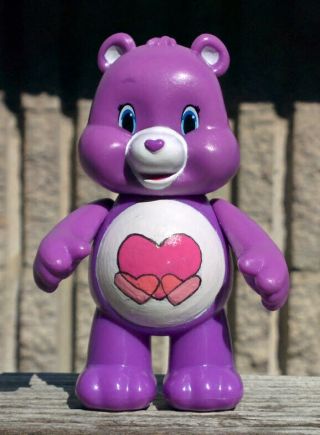 Custom Created 3 Heart Harmony Purple Care Bear 3 " Pvc Toy Figure Tcfc Jp