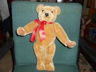 Vintage Merry Thought 18 " Mohair Jointed Ironbridge Shrops Bear England