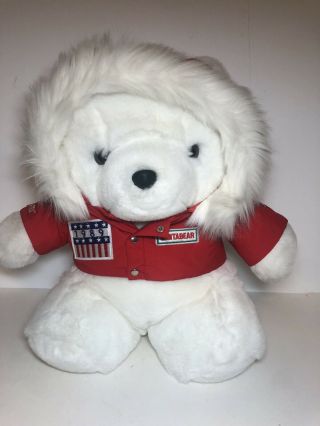 1989 Santa Bear Polar Club Dayton Hudson Plush Teddy Christmas Holiday Coat Hat