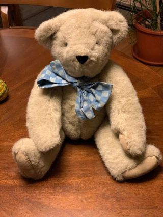 Authentic Vermont Teddy Bear Plush Stuffed Jointed