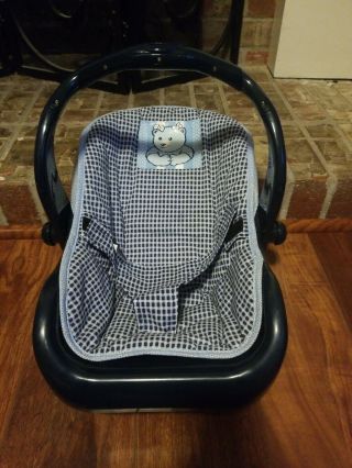 Euc Graco Doll Carrier Car Seat Fits Bitty Baby Bear Print