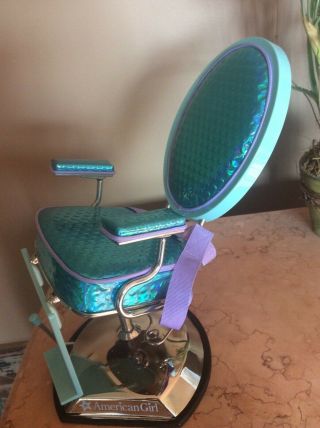 Retired / American Girl Doll Blue Metallic/ Hair Salon Chair Ii