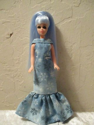 Custom Rerooted And Redressed Topper Glori Doll { Artic Frost }