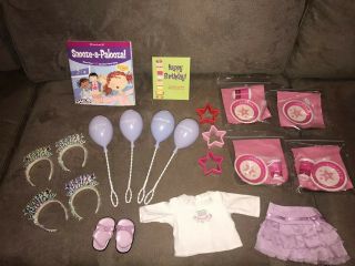 American Girl Doll Happy Birthday Outfit & Party Package Headbands Balloons Book