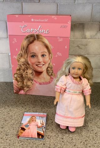 American Girl Caroline ' s 6 Book Set/w Mini Doll Boxed set 3