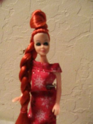 Custom Rerooted and Redressed Topper Dawn Doll { Radiant Ruby } 3