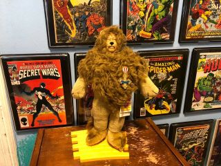 Wizard Of Oz Cowardly Lion 13” Doll 1988 Turner Presents Hamilton Gifts W/stand