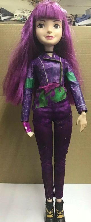 Disney Descendants 2 Exclusive Mal 28 Inch Doll W Purple Hair 8 With Backpack
