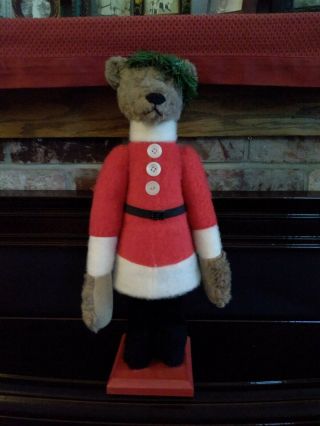 17” Olde Tyme Santa Bobble Bear 323/500 By Linda Spiegel - Bearly There Co.  Usa