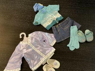 Nellie American Girl Lavender Satin Pajamas & Pom Pom Shoes,  Other Clothes
