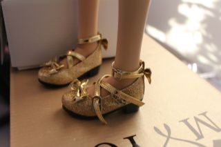 1/3 Sd Bjd Gold Shoes With Bows - Air Castle