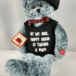 Pbc Chantilly Lane Singing Bear Plush Sings When Im 64 At My Age Happy Hour Is