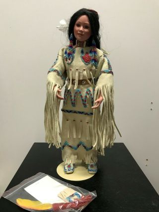Yellow Moon By Judy Belle 15 " Native American Woman Porcelain Doll