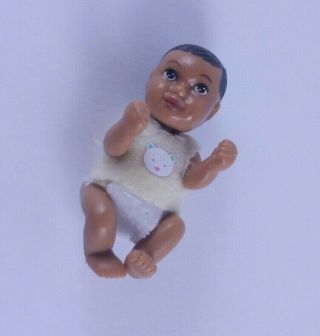 Barbie Pregnant Midge Happy Family Newborn Baby 2 " Doll W/ Clothes Fits Belly