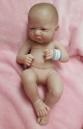 Berenguer La Newborn 14” Baby Girl Vinyl Doll With Blue Gray Eyes