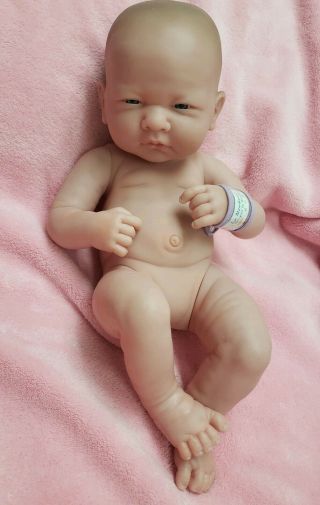 Berenguer La Newborn 14” Baby Girl Vinyl Doll with Blue Gray Eyes 2