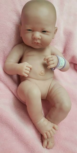 Berenguer La Newborn 14” Baby Girl Vinyl Doll with Blue Gray Eyes 3