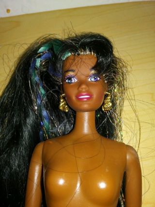 Barbie African - American Doll With Glitter Hair