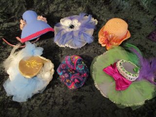 A Grouping Of 6 Hats That Fit Various Dolls.  I Did Not Make These Hats.  3