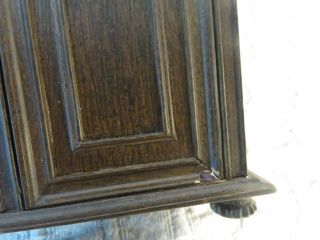 Dollhouse Miniature Bespaq Dark Wood Hutch Bookcase Cabinet Desk Storage 3