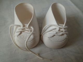 Vintage Shoes - Coleco Cabbage Patch Kids - White Lace Up - Hard Plastic - Very
