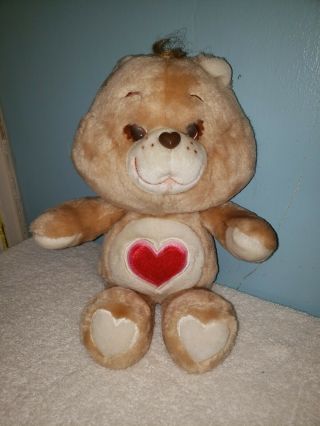 Vintage Tender Heart Care Bear 13 Inch Plush Stuffed Animal 1983