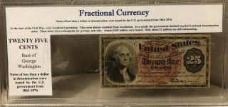 1863 Fr - 1301 25 Cents Fractional Currency Fourth Issue,