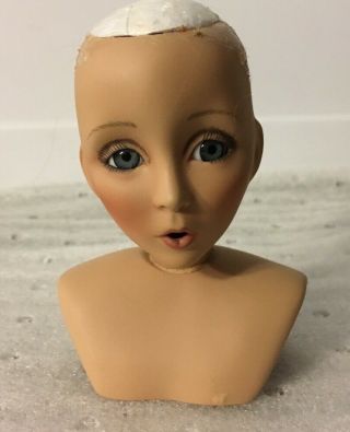 Vintage Doll Head/bust Blue Eyes 4 " Dianna Effner Repair Ooak Doll Craft