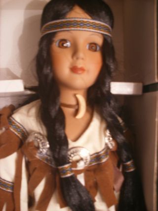 House Of Lloyd Native American Indian Squaw Porcelain Doll 18 " Morning Dove