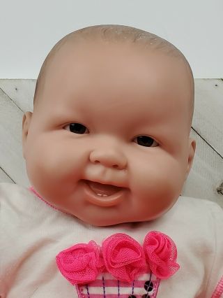 Berenguer Baby Doll Brown Eyes Molded Hair 19 " Girl Realistic Life Like (s)