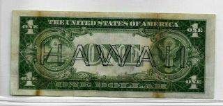 $1 " Hawaii " 1935 - A " Emergency Currency " $1 " Hawaii " 1935 - A " Rare " (world War Ii)