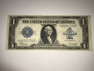 1923 $1.  Fr - 237 United States Of America Lg.  " Poker Chip " Silver Certificate