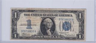 Series 1934 Blue Seal Silver Certificate One Dollar Funny Back $1 Note | Fr 1606