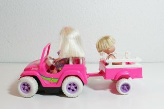 Fisher - Price Barbie Kelly And Tommy Power Wheels Jeep Set