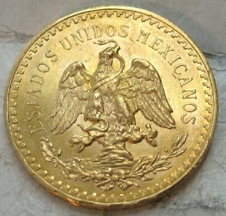 1931 MEXICO 50 PESOS GOLD COIN.  CH/GEM BU 2